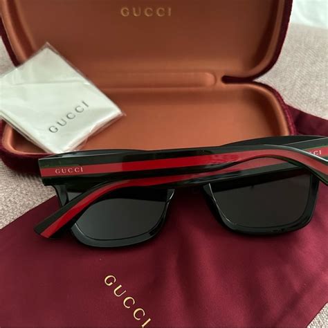 gucci sunglasses red and green|Gucci sunglasses red green stripe.